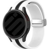 Strap-it Samsung Bracelet magnétque sport Galaxy Watch 6 Classic 47mm (blanc/noir)