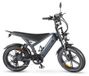 OUXI GT20 - Vélo électrique fatbike incluant antivol chaîne - 20 pouces - moteur 250W - Autonomie jusqu'à 65 km - 7 vitesses - Freins à disque hydrauliques - Batterie 720Wh - Gris