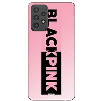 Maniacase Coque Pour Samsung Galaxy A72 Blackpink logo rose et noir