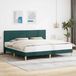 Maison Exclusive - Lit cadre avec tête de lit vert foncé 200 x 200 cm, tissu