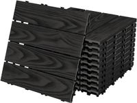 ml-design WPC terrastegels 30x30 cm 11-delige spaarset voor 1m² antraciet houtlook vloer met drainage en kliksysteem