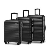 WITTCHEN Groove Line Hard-shell koffer ABS Reiskoffer met wielen Trolley Combinatieslot Telescopische handvat 4 wielen