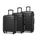 WITTCHEN Groove Line Hard-shell koffer ABS Reiskoffer met wielen Trolley Combinatieslot Telescopische handvat 4 wielen