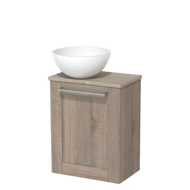 Maxaro Toiletmeubel Modulo Eiken Kader 41 cm Lichtgrijs Eiken