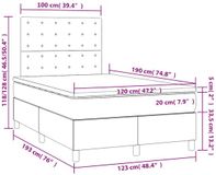 vidaXL Boxspring met matras kunstleer grijs 120x190 cm