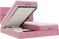 vidaXL - Bedbank - 160x200cm - Roze