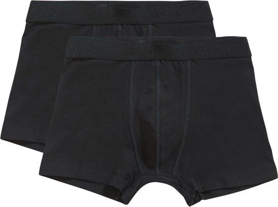 Ten Cate Basics organic cotton stretch shorts zwart 2 pack voor Jongens | Maat 98/104