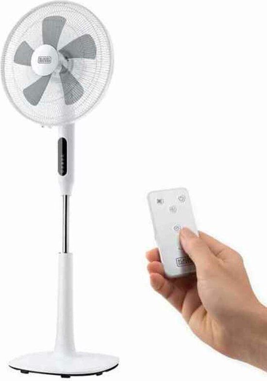 BLACK+DECKER BXEFP50E Staande ventilator - 135 cm - 50 W - Wit (Refurbished C)