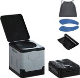 Famanu Campingtoilet – Outdoor – Mobiel Toilet – Grijs/Zwart – Kunststof/ABS
