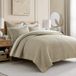AONELAS Levtex Kruissteek Taupe Full/Queen Quilt Set
