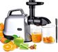 Sans marque Extracteur de jus électrique pour fruits et légumes avec nettoyage facile, fonction d'inversion, fonctionnement silencieux (60 dB), assemblage facile - Brosse de nettoyage et 2 tasses pratiques incluses