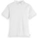 Scotch & Soda Fille Cœur Col Montant Côtes Coupe Ajustée T-shirt Manches Courtes Blanc Brillant