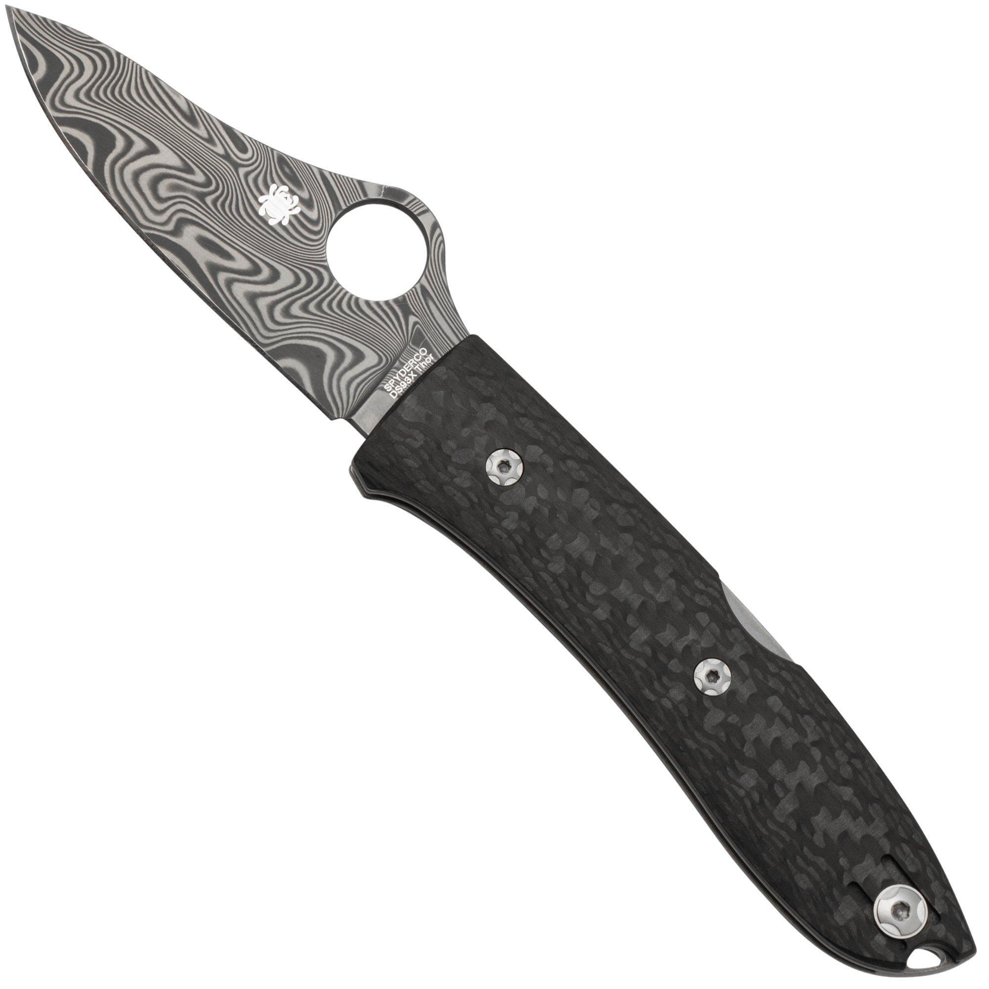 Spyderco SpyOpera C255CFPD Carbon Fiber, Damasteel, Sprint Run zakmes