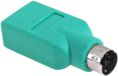Adaptateur PS/2 - Mini DIN 6 broches PS/2 (m) vers USB-A (f) - Vert