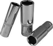 JBM Tools Douille hexagonale 1/2" 75 mm de long, 16 mm chromé
