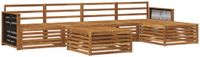 vidaXL - Bank loungeset - 4 zitplekken - Naturel - Massief Acacia Hout