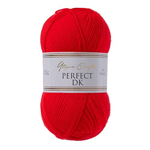 Utopia Crafts DK Dubbel Breiend Garen - 100g (Scarlet) - 5060967569496