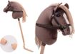 Johntoy Holly Horse - Hobby paard de luxe met korte stok, ca. 80 cm met halster, bruin