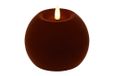 Bol Led bolkaars lyon D10H7,8 cm donker bruin velvet