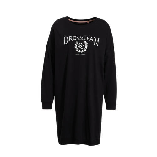 Dreamcovers Dreamcovers bigshirt met printopdruk zwart