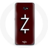 Maniacase Hoesje voor Samsung Galaxy A5 Ozark Seizoen 4 Z Logo Wit Rode Achtergrond