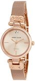ANNE KLEIN Montre pour femme avec bracelet doré en maille et cadran à diamant véritable