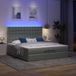 Maison Exclusive - Lit plateforme avec matelas, gris foncé, 200x200 cm, textile