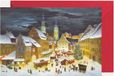 Pirna Marktplatz Mini-adventskalender comme carte pliante avec enveloppe
