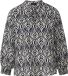 s.Oliver Blouse Driekwart Mouw Navy Zebraprint Katoen Regular Fit Vrouwen Maat 40