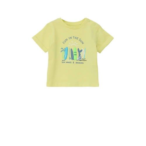 s.Oliver baby T-shirt with print light yellow