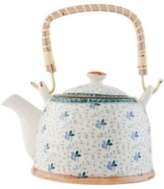 Clayre & Eef Theepot porselein 17x14cm 0.7L - 8717459510098