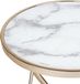 Beliani MERIDIAN - Bijzettafel - Wit - Veiligheidsglas - Rond - Design