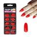 Glam'Up Paris Kunstnagels, volledige afdekking, eenvoudig te gebruiken, 100 stuks, amandelvorm, nr. 176, rood