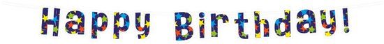 Paper dreams Letterslinger Happy Birthday Donker blauw 3 meter