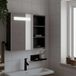 Maison Exclusive - Armoire de salle de bain miroir avec LED noir 60x13x52 cm