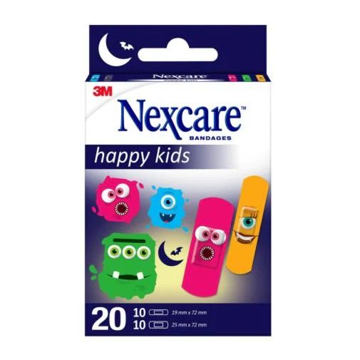 3M Nexcare Happy Kids Monsters Pleisters - 20 stuks