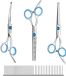 Markenlos Shenzhen Haorui Industrial Technology Co., Ltd. schaar set - Multifunctionele roestvrijstalen kantoorschaar (Blue-5 in 1)