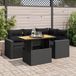 Maison Exclusive - Ensemble de meubles de jardin 5 pièces avec canapé et coussins, noir, en polyrotin