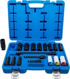 BGS technic BGS Kracht doppen en wielmoerdoppen set - zeskant - 1/2 - 10 t/m 24 mm - 18 delig