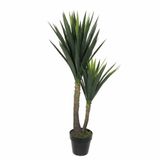 Mica Decorations Plante artificielle - Yucca - vert - 120 cm - in pot noir