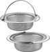 Sans marque Crépine de vidange - 2 Pièces - Acier inoxydable - Pour évier et lavabo - Argent