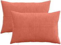vidaXL - Kussensloop - 2 stuks - ALMELO - Rood-oranje - 50 x 80 cm - Katoensatijn