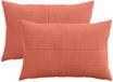 vidaXL - Kussensloop - 2 stuks - ALMELO - Rood-oranje - 50 x 80 cm - Katoensatijn