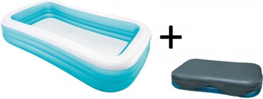 Intex Familie Zwembad 305 x 183 x 56 cm + afdekhoes - Blauw