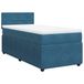 VidaXL Boxspringbed met matras, fluweel, blauw, 90x200 cm