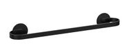 WENKO Turbo-Loc® badhanddoekstang UNO Mod. Bivio mat zwart, handdoekhouder 40 cm, van aluminium, bevestigen zonder boren, zwart
