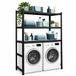 Merkloos Relaxdays Wasmachinerek - Zwart - 130x180x60 cm