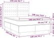 vidaXL Boxspring met matras stof donkerbruin 140x190 cm