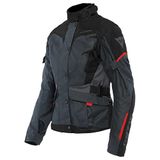 Dainese Tempest 3D Dry Lady, motorfietsjas voor dames, waterdichte jas, uitneembare thermische voering, schouder en elleboogbescherming, ebbenhout/zwart/lavarot, 50