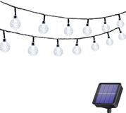 Home & Marker - Lichtsnoer Buiten Solar - Tuinverlichting op Zonne Energie - Lichtslinger - Buitenverlichting Slinger - Tuinverlichting - Sfeerverlichting - 20 Lampjes - 5 Meter - Wit Licht - SOLSTICE